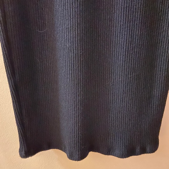 Monteau black ribbed knitwear sleeveless maxi dress - size medium - Picture 4 of 10